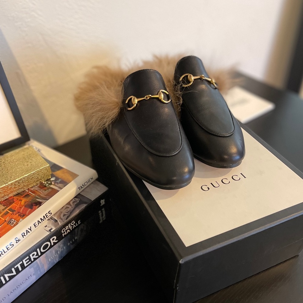 Gucci Princetown Fur Mules - 38